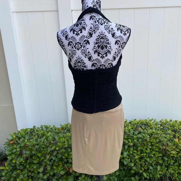 Cache Women’s Set : Skirt+Top, Black Gold - Picture 3 of 8